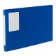 Папка 4 кольца OfficeSpace А3, 27мм, 800мкм, горизонтальная, пластик, синяя  363207