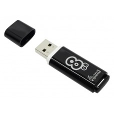 Флэш-диск Smart Buy "Glossy"   8GB, USB 2.0 Flash Drive, черный SB8GBGS-K