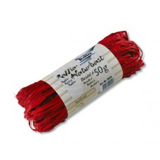 Рафия  натуральная, красный, моток 50г 9020 Folia