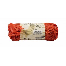 Рафия  натуральная, оранжевый, моток 50г 9040 Folia