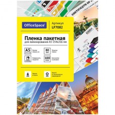 Пленка для ламин. А5 OfficeSpace 154*216мм (80мкм) глянец LF7082 Спейс