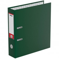 Папка регистратор 70мм Standard бумвинил с карманом, зеленая. AM4516  Berlingo