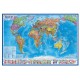 Карта "Мир" физическая Globen, 1:25млн., 1200*780мм, интерактивная, с ламинацией КН048