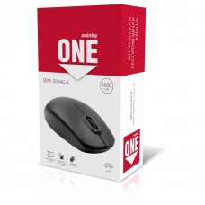 Мышь беспроводная Smartbuy ONE 300AG-K, USB, черная, 2btn+Roll SBM-300AG-K