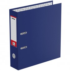 Папка регистратор 70мм Standard бумвинил с карманом, синяя. AM4513 Berlingo