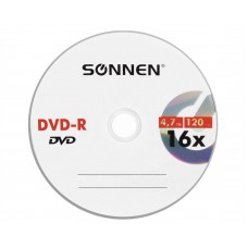Диски DVD-R SONNEN 4,7Gb 16x Bulk 512574