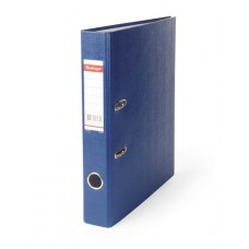 Папка регистратор 50мм Standard бумвинил с карманом, синяя. AM4613  Berlingo