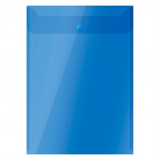 Конверт с кнопкой 150мкр А4 прозрачная верт синяя Спейс 267525
