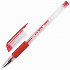 Ручка гелевая 0,5мм грипп  красная  STAFF EVERYDAY GP-193,  141824