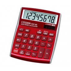 Калькулятор 8-разр. CDC-80 108,5*135*24,5мм, красный CDC-80RDWB   Citizen
