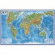Карта "Мир" физическая Globen, 1:29млн., 1010*660мм, интерактивная КН038