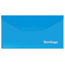 Папка конверт на кнопке С6 синяя 180мкр  Berlingo,  AKk_06302