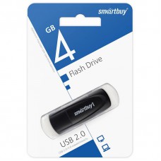 Флэш-диск Smart Buy "Scout"  4GB, USB 2.0 Flash Drive, черный SB004GB2SCK