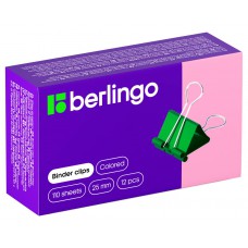 Зажим для бумаг, 25 мм, цветные BC1225f  Berlingo