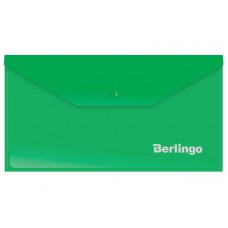 Папка конверт на кнопке С6 зеленая 180мкр  Berlingo,  AKk_06304