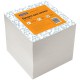 Блок бумажный 90*90*90мм, склейка белый, белизна 70-80% OfficeSpace, 251462