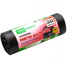 Мешки для мусора  30л Mirpack "Extra" ПНД, 50*60см, 12мкм, 20шт.,  3020500