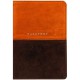 Обложка для паспорта OfficeSpace "Duo", кожа, осень+коричневый, тиснение фольгой 311098