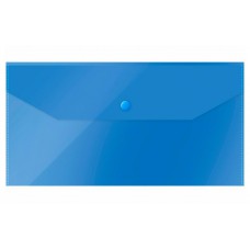 Папка конверт на кнопке С6 (135*250мм) 150мкр  синяя. OfficeSpace 267533