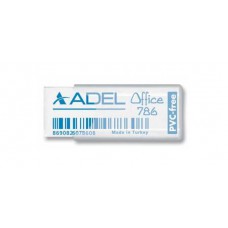 Ластик Adel Office 227-0786-000 50х19.5х10мм прозрачный пластиковый чехол