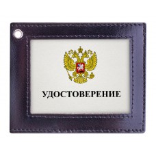 Обложка для удостоверения с окном OfficeSpace черная, кожа тип 2 KUd_2801 / 186364