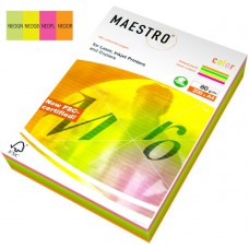 Бумага "Maestro Color Neon Mixed Packs" А4 80гр./м2, 200л. RB04