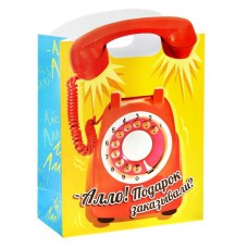 Пакет подарочный "Телефон", 26 х35 см 836845