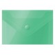 Конверт с кнопкой 150мкр А7 (74*105мм), 150мкм, прозрачная зеленая  Спейс 281229
