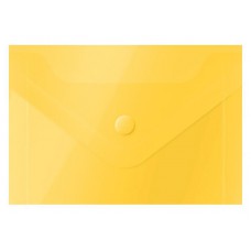 Конверт с кнопкой 150мкр А7 (74*105мм), 150мкм, прозрачная желтая Спейс 281230