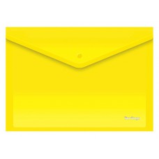Папка конверт на кнопке А4 желтая 180мкр  Berlingo,  AKk_04105 / ММ-31021 СТАММ