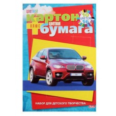 Картон цветной +цв.бумага 10цв+16цв.А4 Автопанорама 26НКБ4к_09571 Хатбер