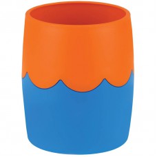 Подставка-стакан Мульти-Пульти, пластик, круглый, двухцветный сине-оранжевый СН503МП