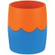Подставка-стакан Мульти-Пульти, пластик, круглый, двухцветный сине-оранжевый СН503МП