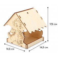 Кормушка из дерева своими руками «Дракон», 14.5 × 14.5 × 17.5 см, Greengo 9930032
