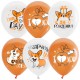 Воздушные шары, М12/30см, ПатиБум "White&Orange. Корги. С днем рождения",