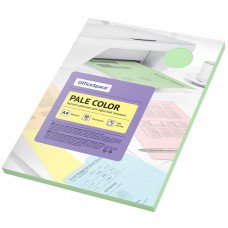 Бумага цветная OfficeSpace "Pale Color", А4, 80г/м2, 100л., (зеленый) PC_38233