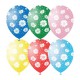 Воздушные шары, M12/30см, "Ромашки", пастель+декор, растровый рисунок