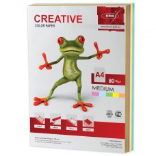 Бумага для ксер. А4 250л 80г/м  CREATIVE color (Креатив) цветная медиум, БОpr-250r, 110512