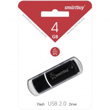 Флэш-диск Smart Buy "Crown"   4GB, USB 2.0 Flash Drive, черный SB4GBCRW-K