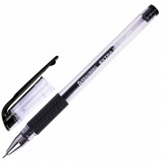 Ручка гелевая черная с грип BRAUBERG "EXTRA GT NEEDLE  0,5мм 143918