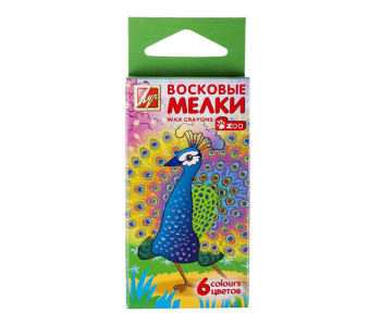 Карандаши воск. 06цв "Zoo" 12с 864-08 Луч