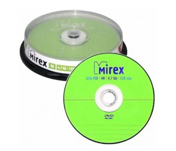 Диск DVD-RW 4.7Gb 4x 10шт Бокс  UL130032A4L Mirex