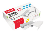 Скобы д/степлера №24/6 1000шт White белые цельнокрашенные 4141700 deVente 10/500