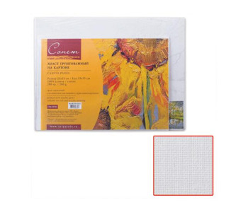 Холст на картоне,"Сонет", круглый, диаметр 24 см, 280 г/м2, 100% хлопок,с/з Арт.142452062