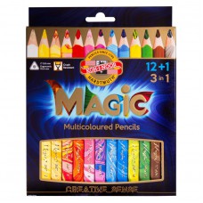 Набор цветных пастельных трехгранных карандашей Magic, 12цв+блендер 3408 Koh-I-Noor