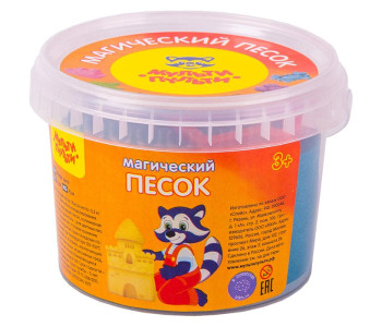 Песок для лепки Мульти-Пульти "Магический песок", синий, 500г, 2 формочки ПС_15804