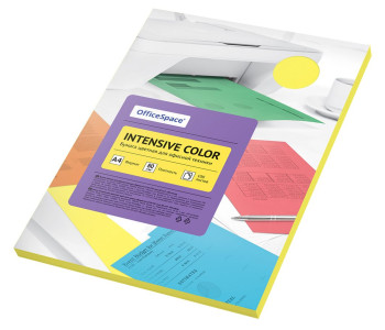 Бумага для ксер. А4 100л 80г/м OfficeSpace Intensive Color (желтый) IC_38227