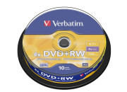 Диск DVD+RW 4,7Gb 4х Cake (10) 43488 Verbatim