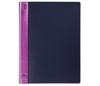Папка 20 вклад. А4 Durable "DuraLook Color", 17мм, 700мкм, антрацит-розовая RU242208