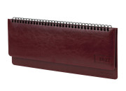 Планинг датированный 2027 305х140мм BRAUBERG Imperial, под кожу, бордовый, 118197